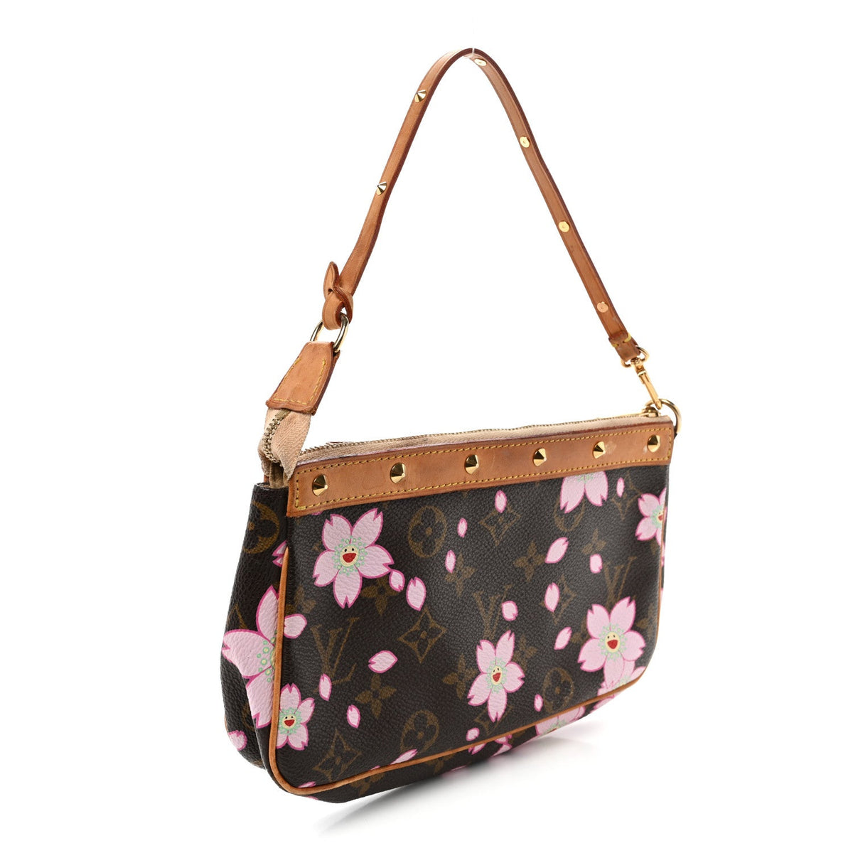 Monogram Cherry Blossom Pochette Accessories Brown