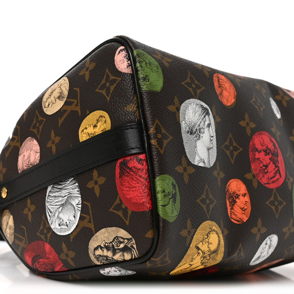 x FORNASETTI Monogram Cameo Speedy Bandouliere 25