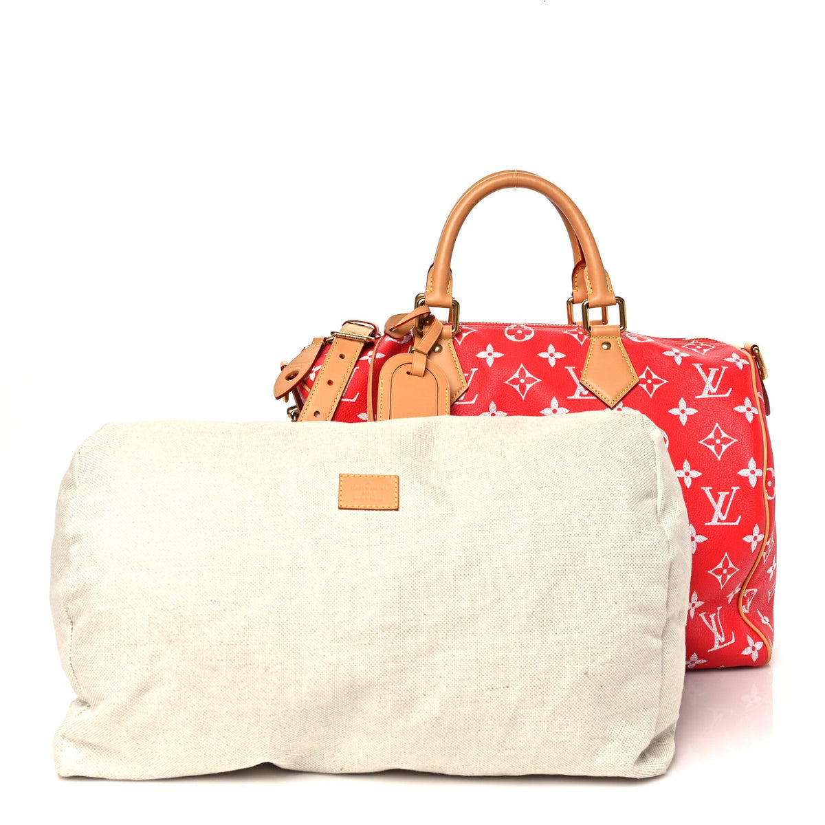 Calfskin Monogram Speedy P9 Bandouliere 40 Red