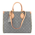 Monogram Denim Onthego MM Washed Gray