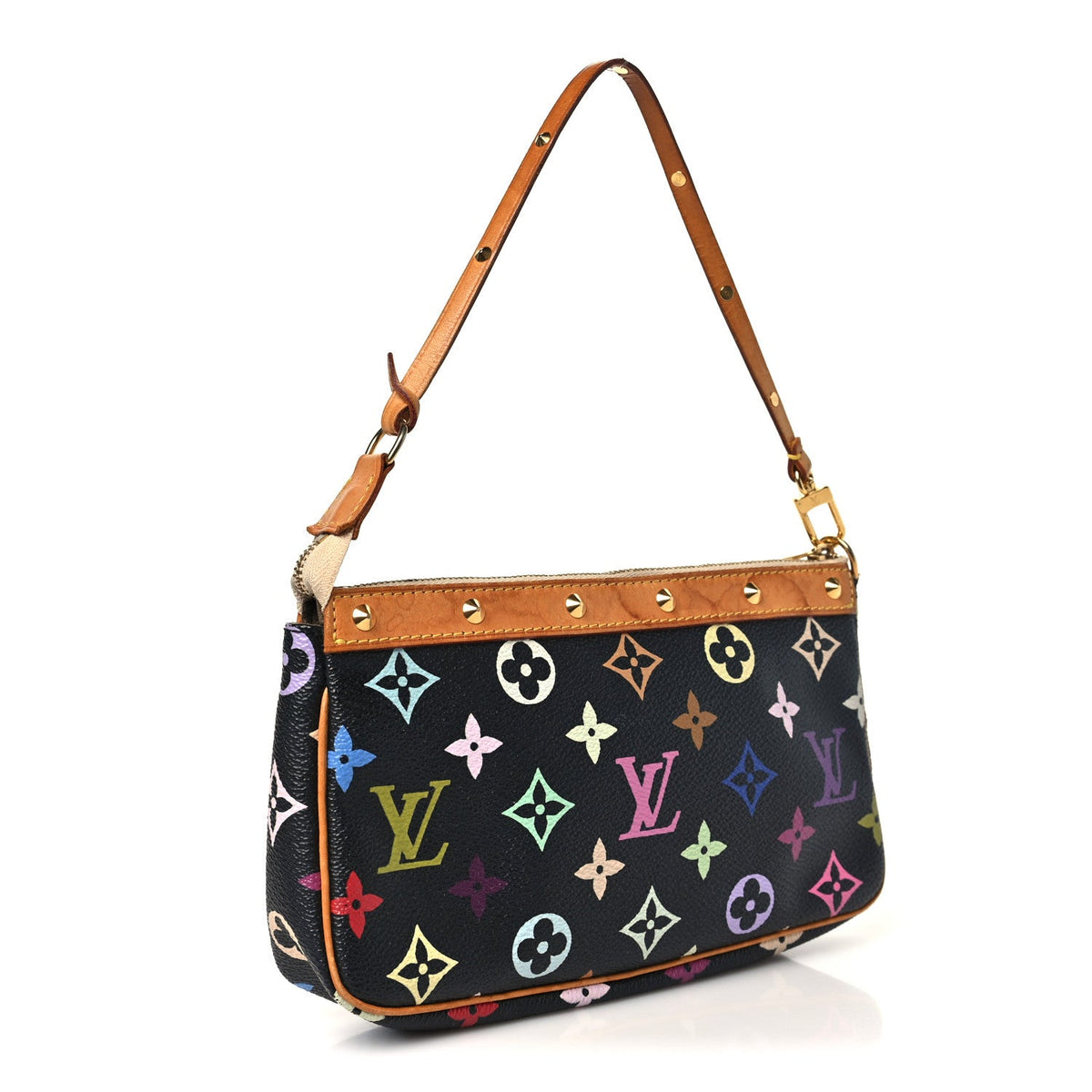 Monogram Multicolor Pochette Accessories Black
