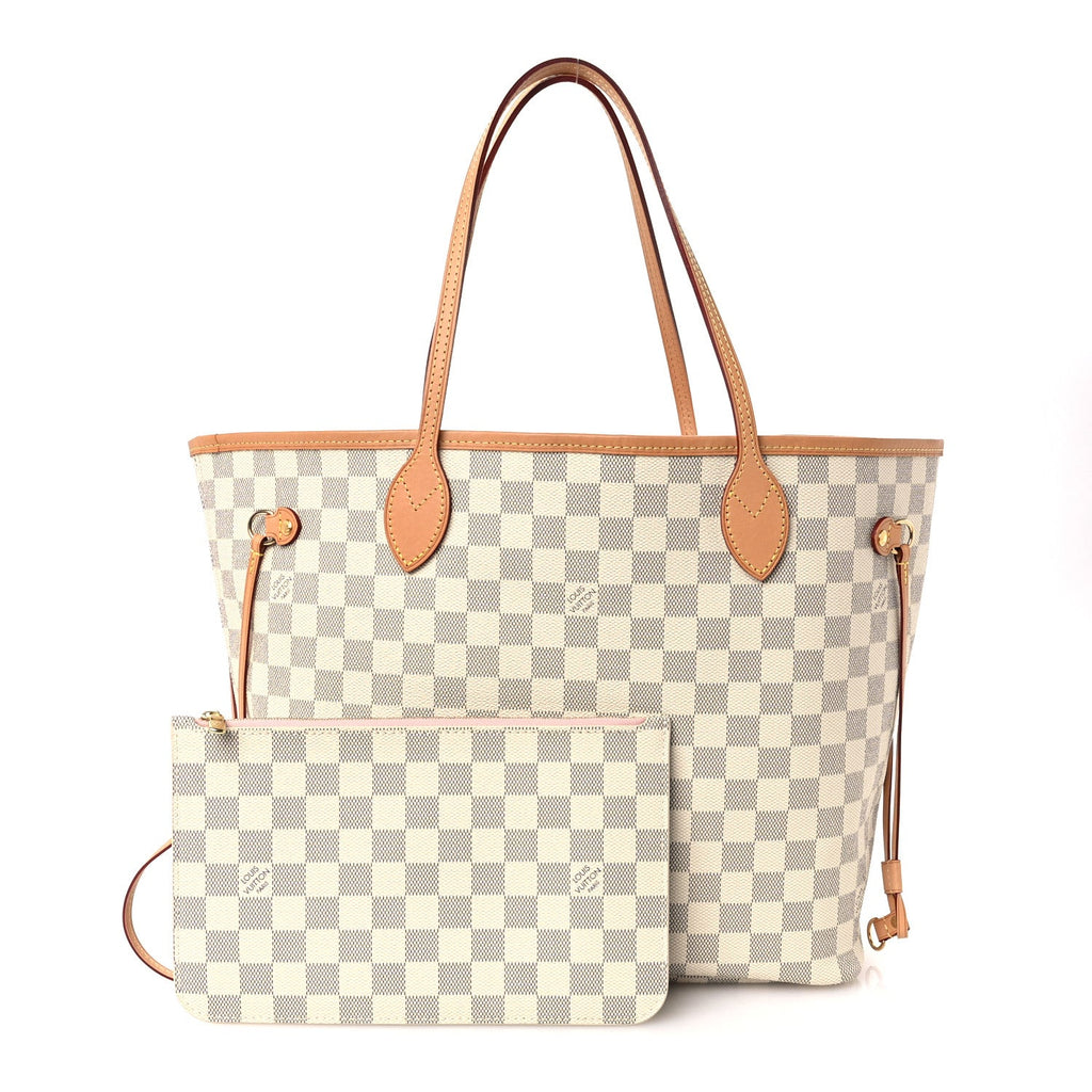 Damier Azur Neo Neverfull MM Rose Ballerine