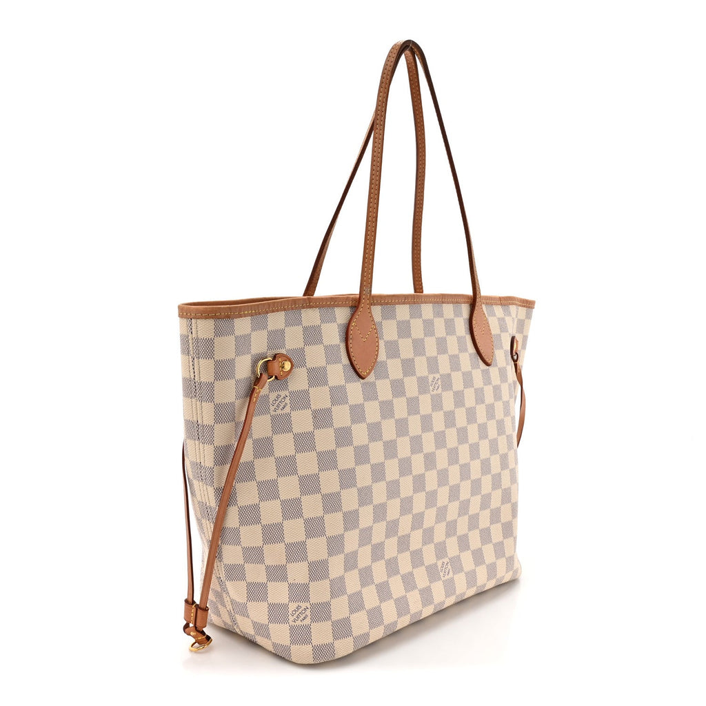 Damier Azur Neo Neverfull MM Rose Ballerine