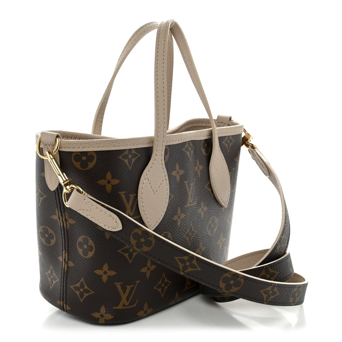 Monogram Neverfull Inside Out Bandouliere BB Limestone