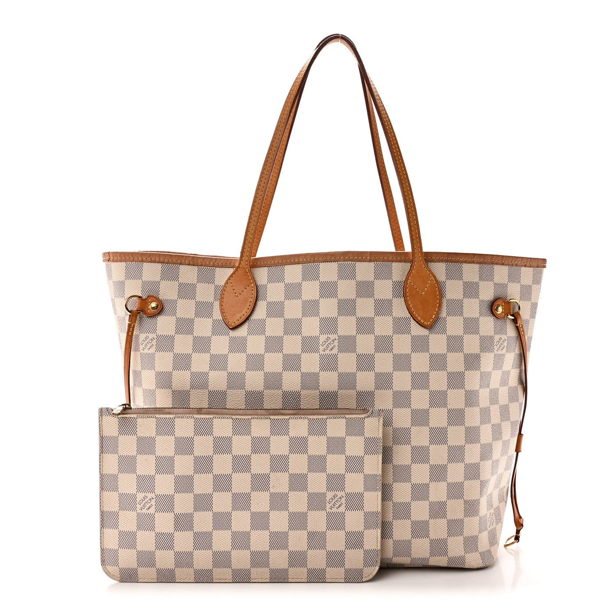 Damier Azur Neo Neverfull MM Rose Ballerine