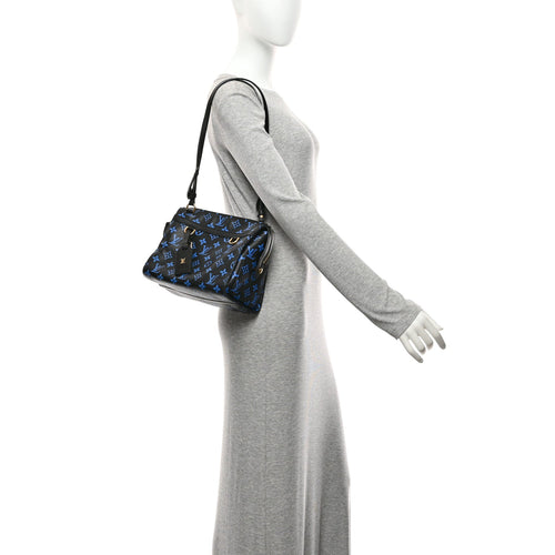 Colored Monogram Speedy Amazon PM Blue Black