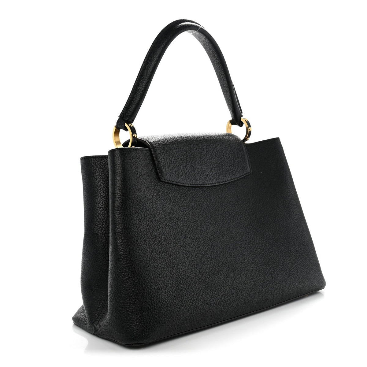 Taurillon Capucines MM Black Fuchsia