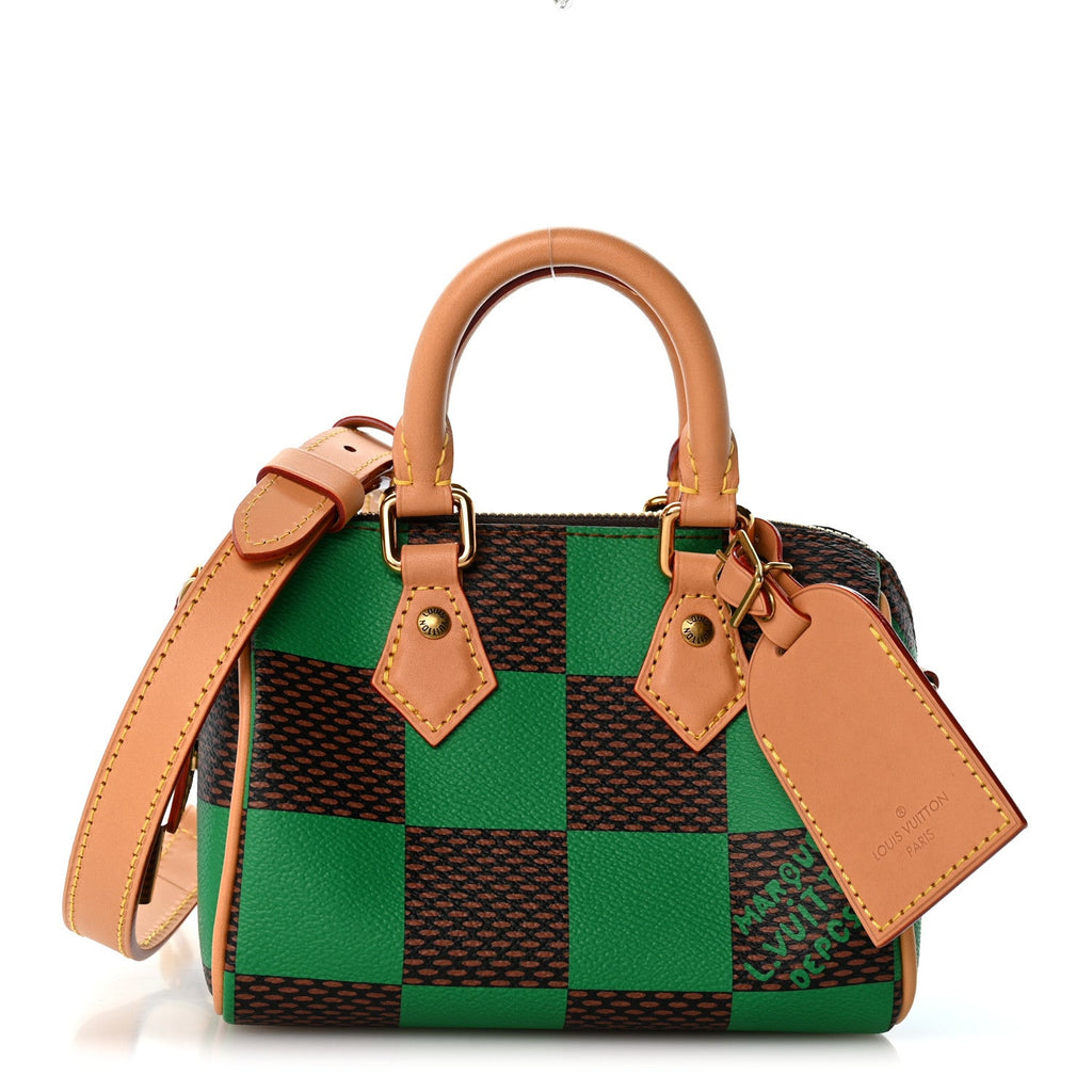 Damier Pop Speedy Bandouliere 18 Green
