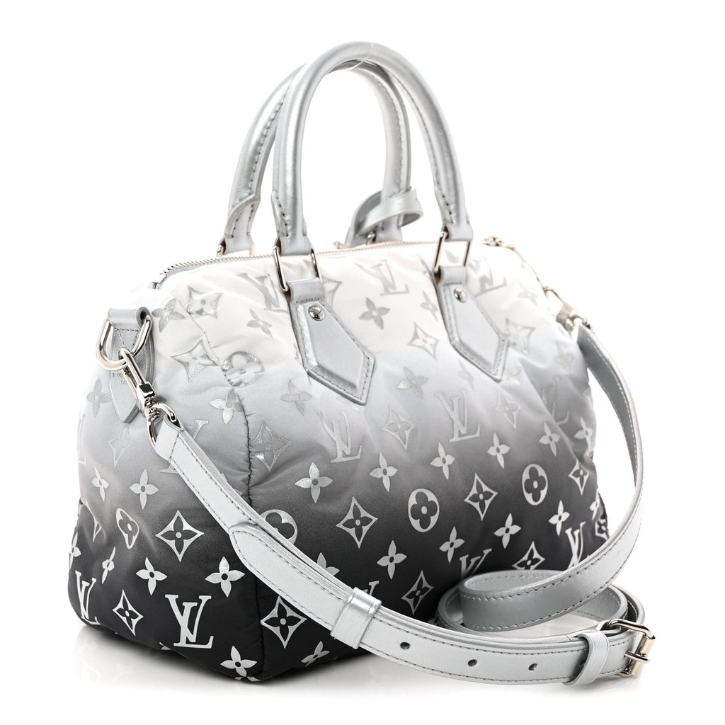 Nylon Monogram Gradient LV Snow Speedy Bandouliere 25 Frost