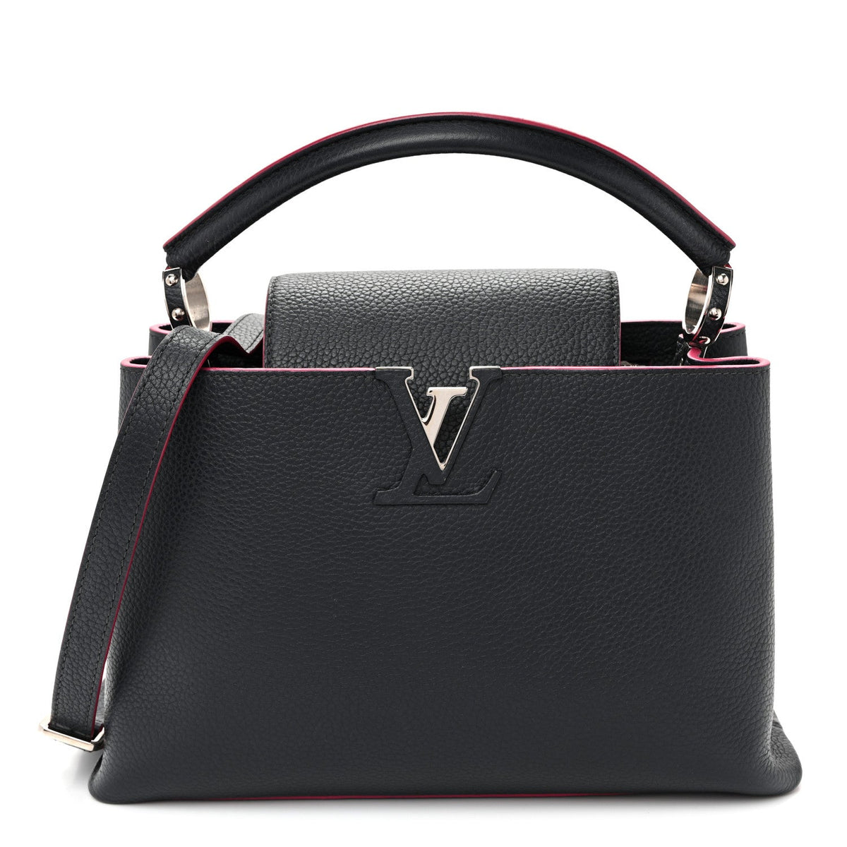 Taurillon Capucines PM Marine Rouge