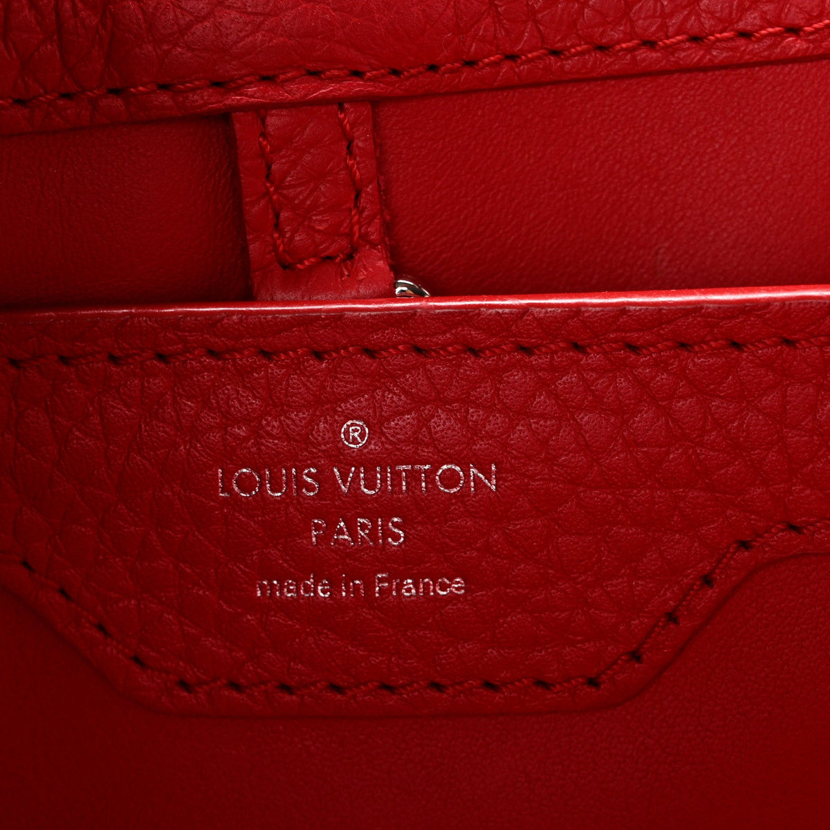 Taurillon Capucines PM Rubis