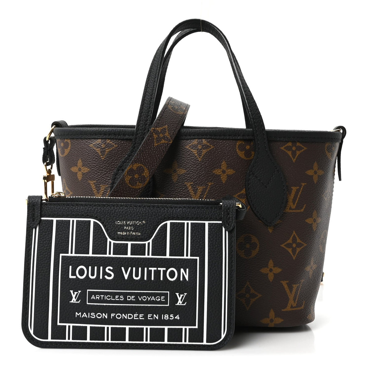 Monogram Neverfull Inside Out Bandouliere BB Black