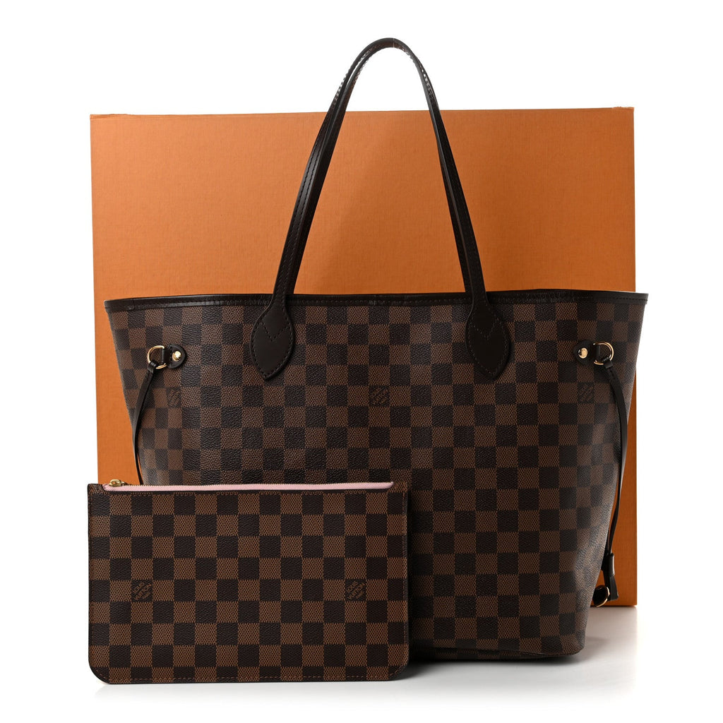 Damier Ebene Neo Neverfull MM Rose Ballerine