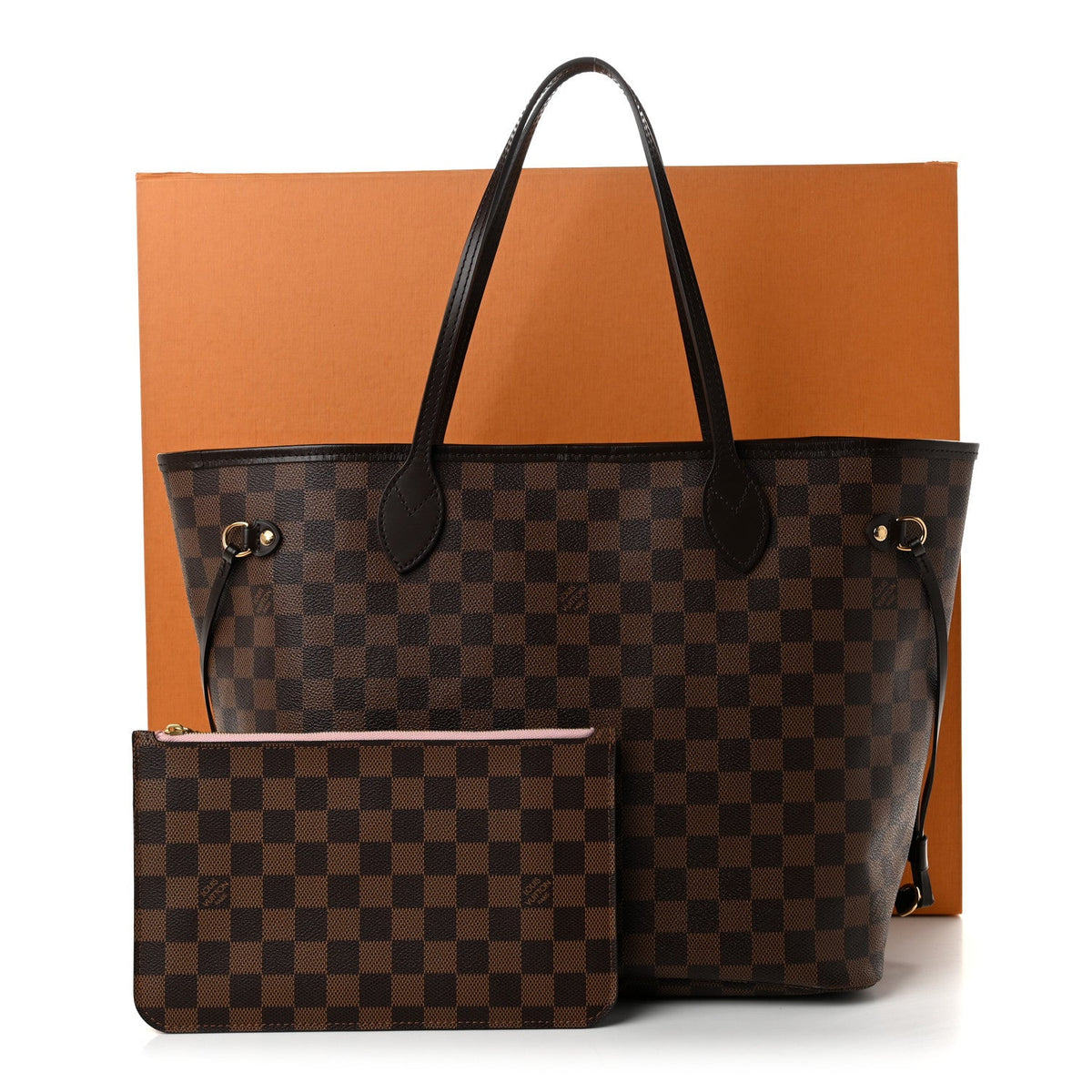 Damier Ebene Neo Neverfull MM Rose Ballerine