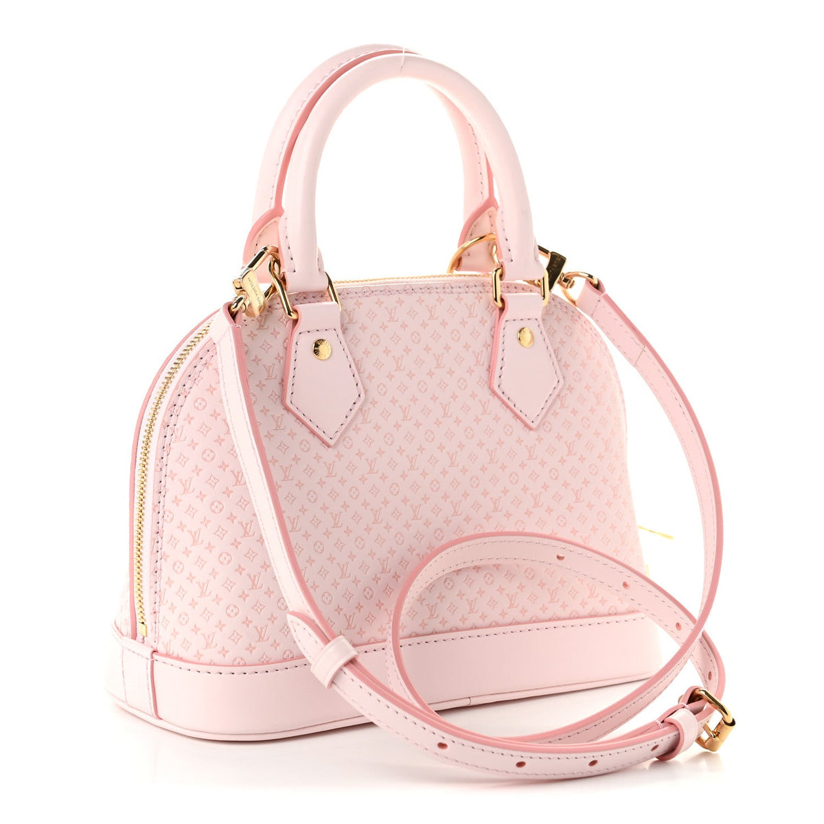 Calfskin Minigram Alma BB Light Bliss