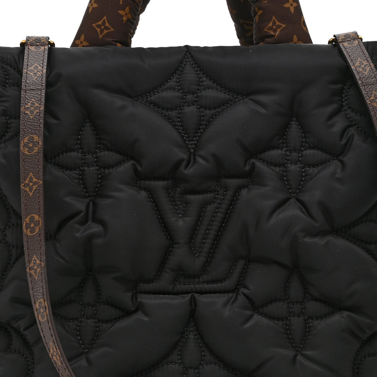 Econyl Monogram Pillow Giant Onthego MM Black