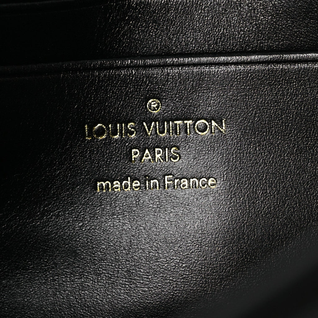 Calfskin LV Wallet On Chain Capucines Black