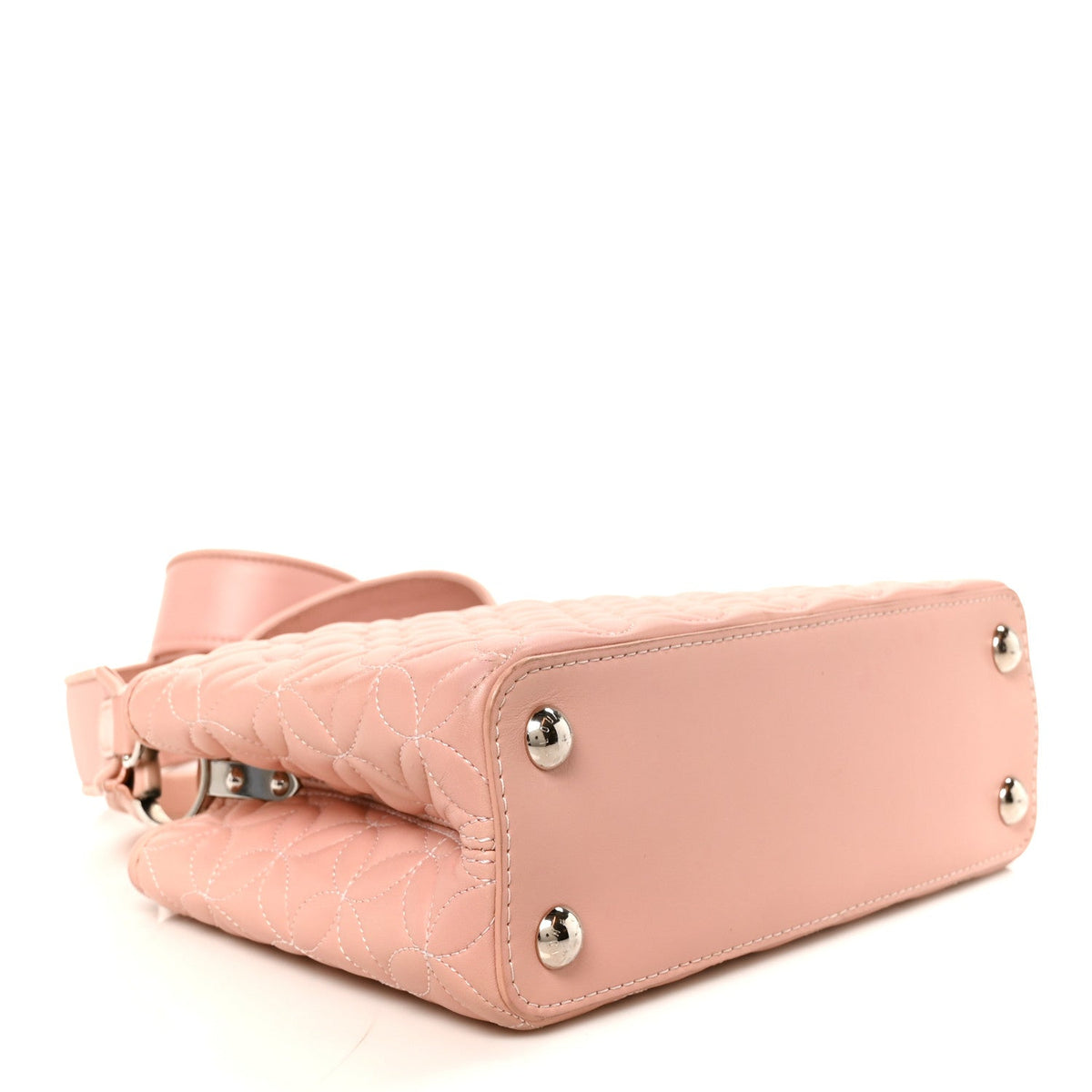 Lambskin Quilted Flower Capucines BB Pink