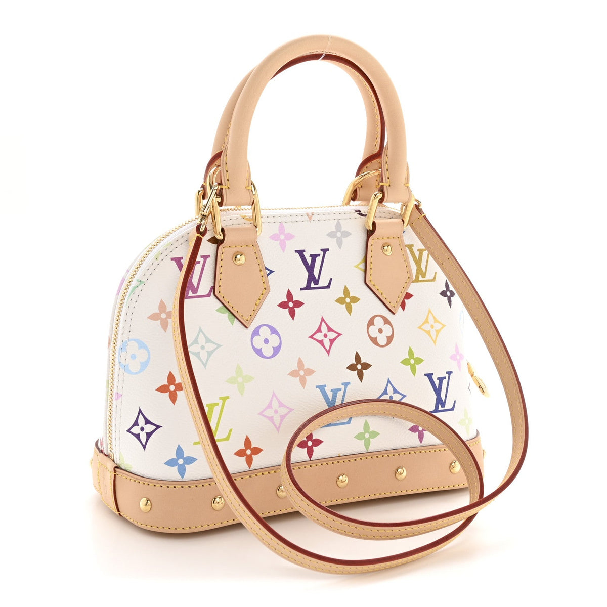 LV x TM Monogram Multicolor Alma BB White