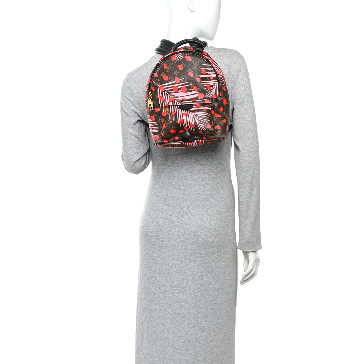 Monogram Jungle Dots Palm Springs Backpack PM  Sugar Pink Poppy