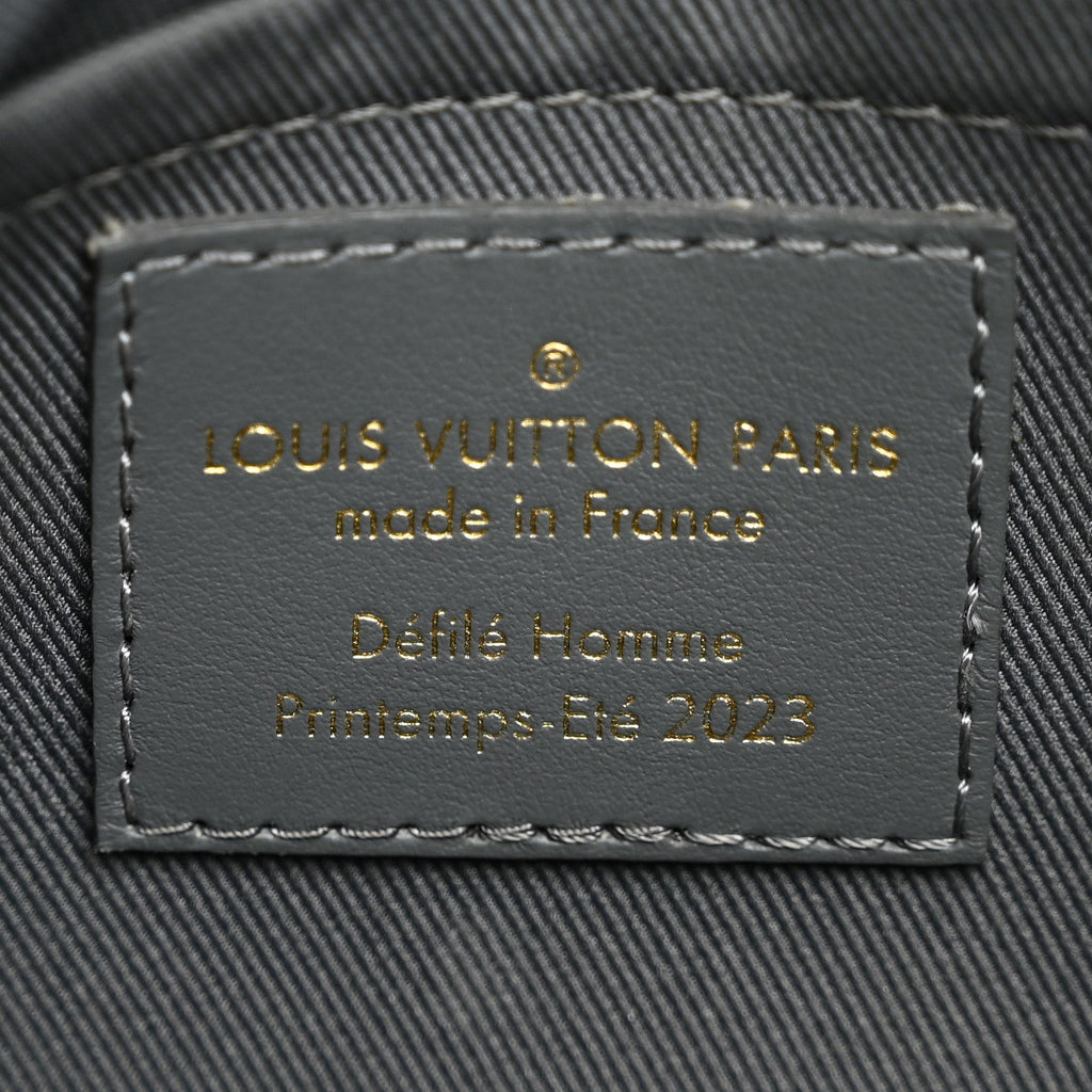 Calfskin Debossed Monogram Versailles City Keepall Dark Shadow Grey