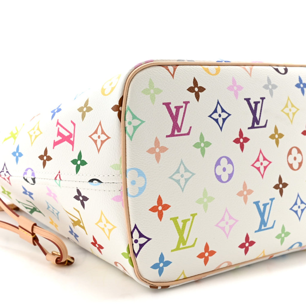 LV X TM Monogram Multicolor Neverfull MM White