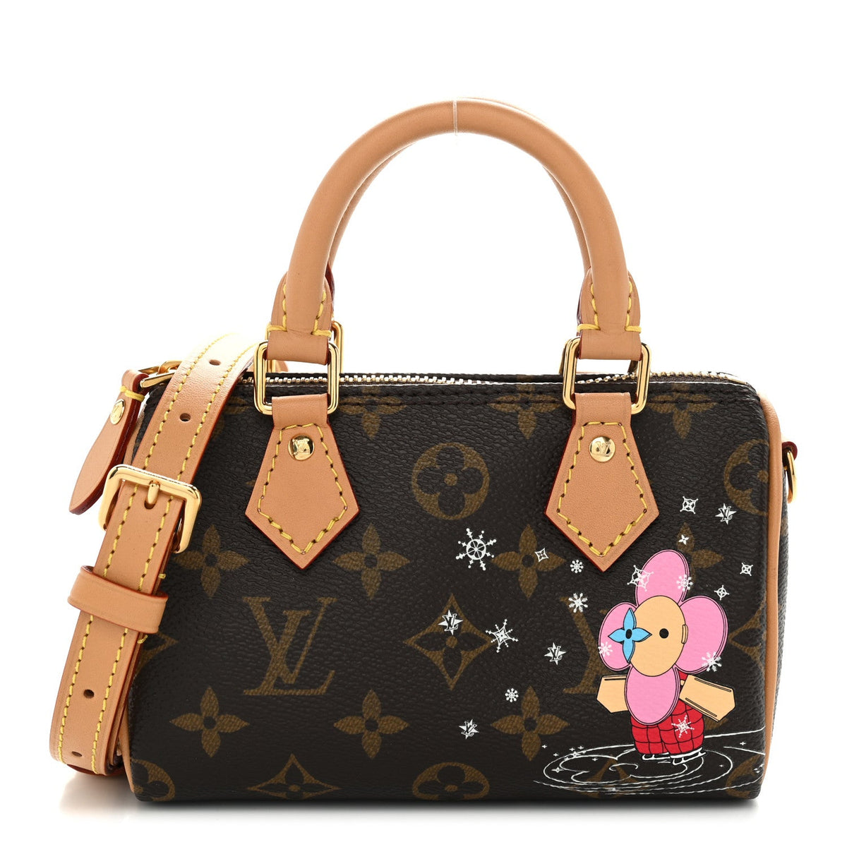 Monogram Vivienne Ice Skating Nano Speedy Bandouliere Pink