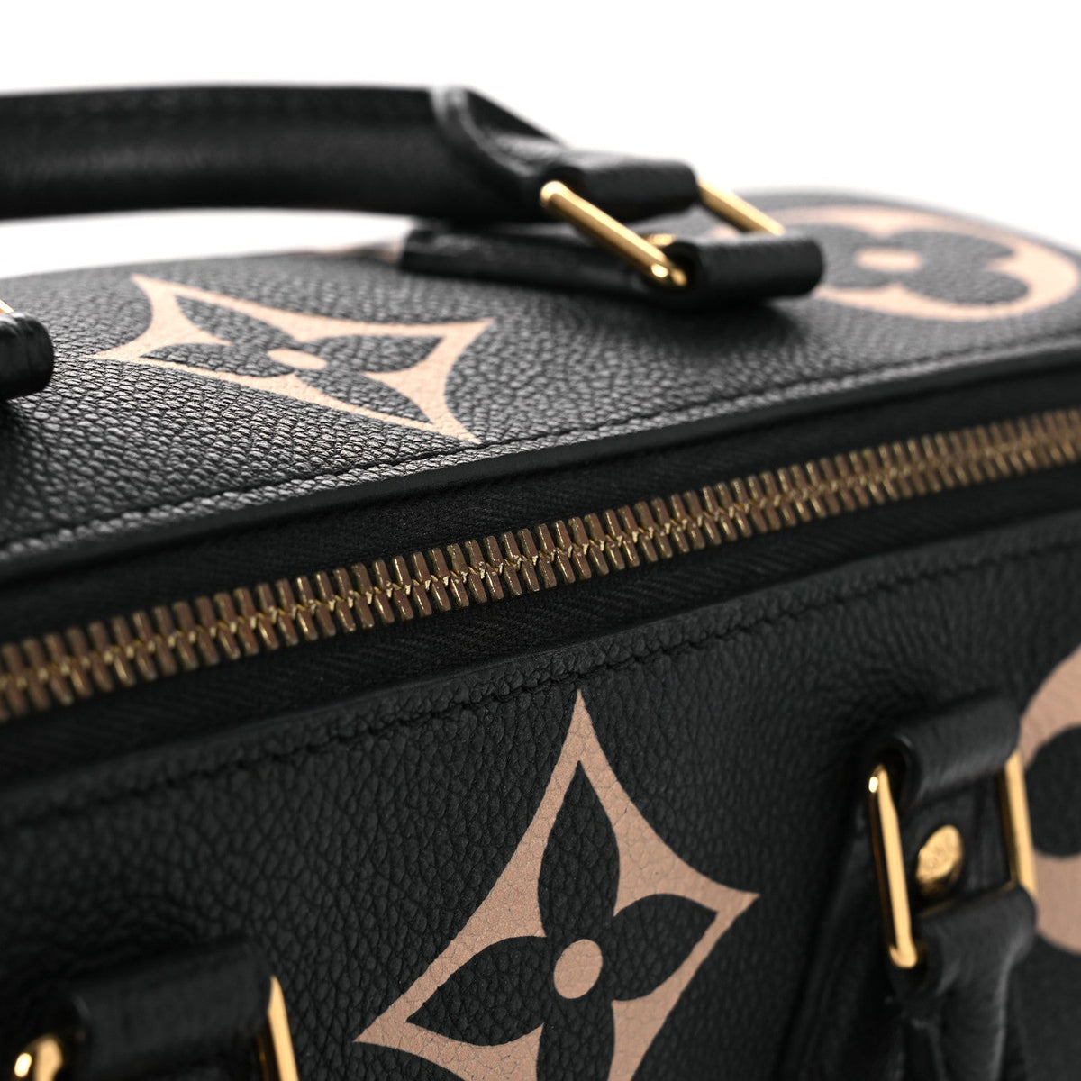 Empreinte Monogram Giant Speedy Bandouliere 25 Black Beige