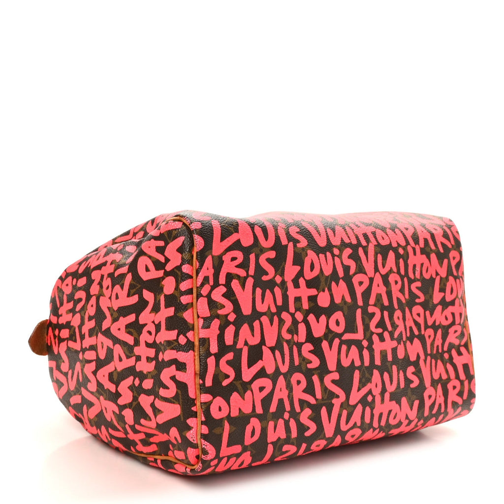 Monogram Graffiti Speedy 30 Fuchsia