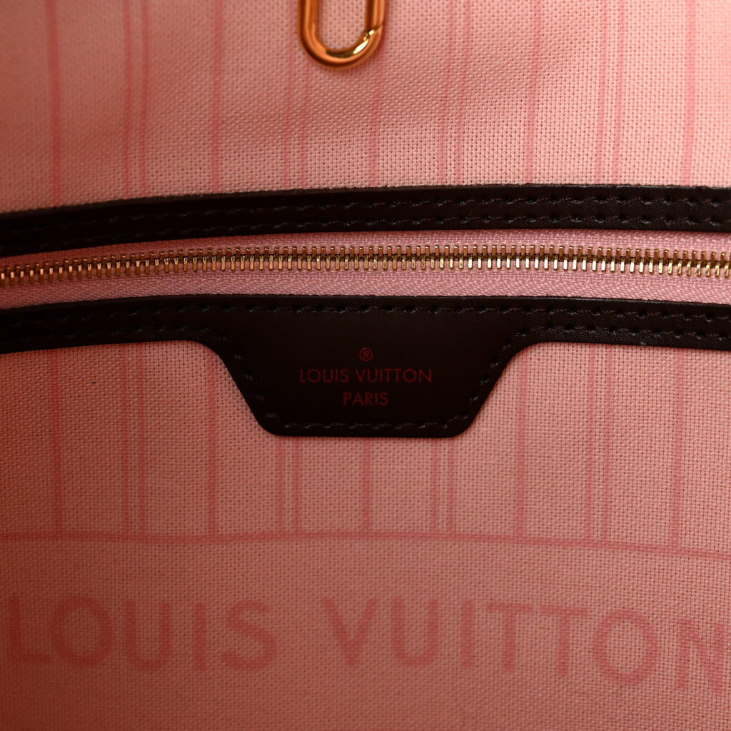 Damier Ebene Neo Neverfull MM Rose Ballerine